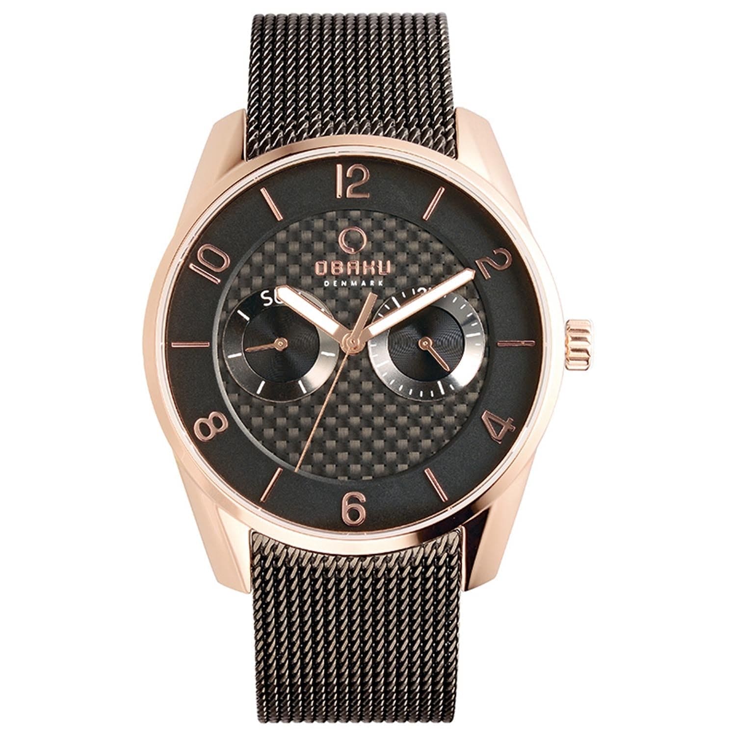 Obaku Flint Ink Multifunction Men's Watch - V171GMVBSB