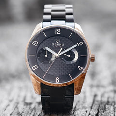 Obaku Flint Ink Multifunction Men's Watch - V171GMVBSB