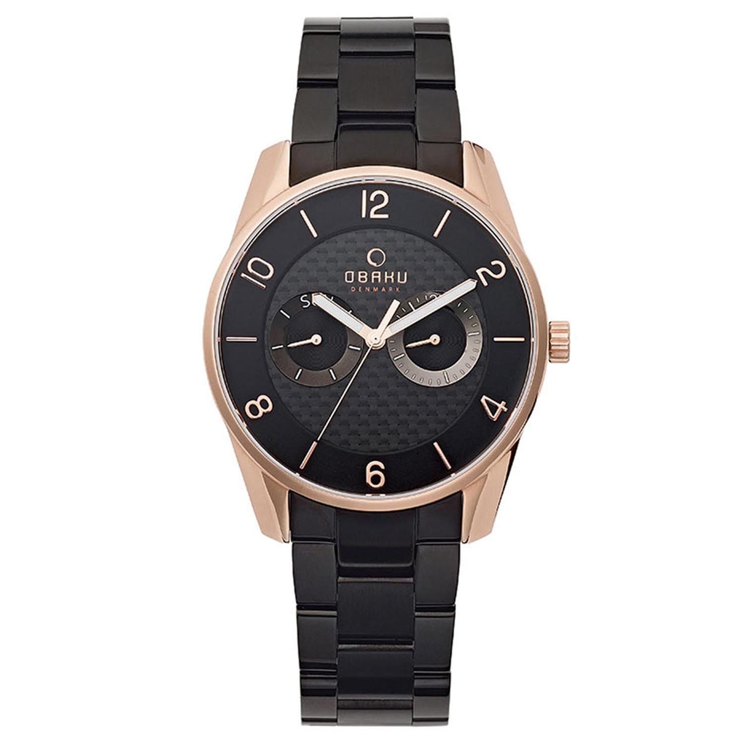 Obaku Flint Ink Multifunction Men's Watch - V171GMVBSB