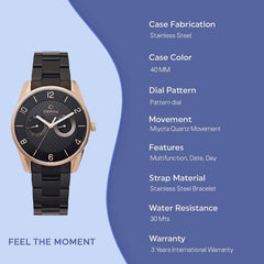 Obaku Flint Ink Multifunction Men's Watch - V171GMVBSB
