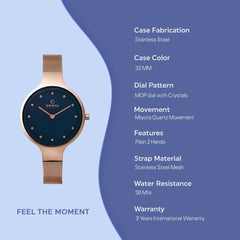 Obaku Sky Azure Quartz MOP Women's Watch - V173LXVLMV