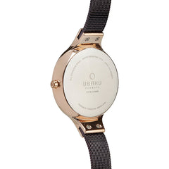 Obaku Sky Walnut Quartz MOP Women's Watch - V173LXVNMN