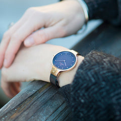 Obaku Sky Walnut Quartz MOP Women's Watch - V173LXVNMN