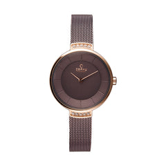 Obaku Varm Walnut Quartz Women's Watch - V177LEVNMN