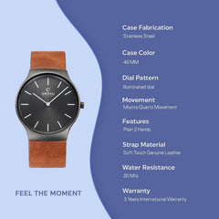 Obaku Rolig Guntan Quartz Men's Watch - V178GXUURZ