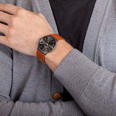 Obaku Rolig Guntan Quartz Men's Watch - V178GXUURZ