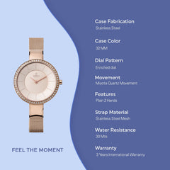 Obaku Sol Glimt Rose Quartz Women's Watch - V179LEVVMV