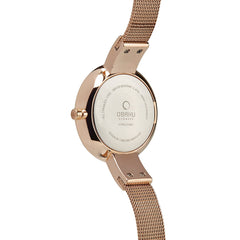 Obaku Sol Glimt Rose Quartz Women's Watch - V179LEVVMV