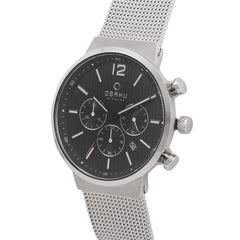Obaku Storm Onyx Chronograph Men's Watch -  V180GCCBMC
