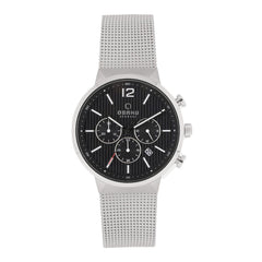 Obaku Storm Onyx Chronograph Men's Watch -  V180GCCBMC