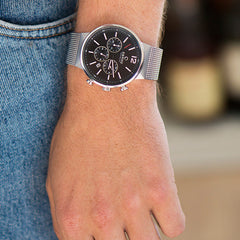 Obaku Storm Onyx Chronograph Men's Watch -  V180GCCBMC