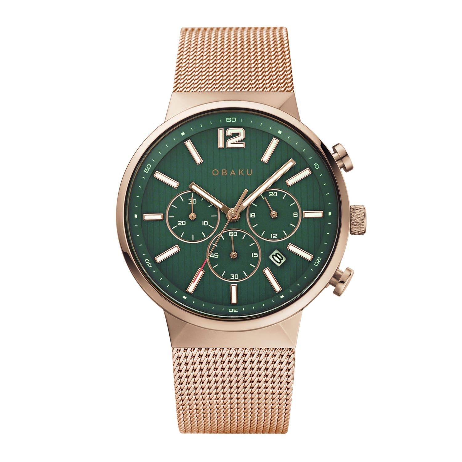 Obaku Storm Olive Chronograph Men's Watch - V180GCVEMV