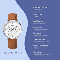 Obaku Flod Cognac Multifunction Men's Watch - V182GMCWRZ
