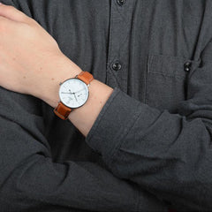 Obaku Flod Cognac Multifunction Men's Watch - V182GMCWRZ