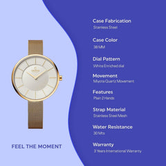 Obaku Sand Rose Quartz Women's Watch - V185LXVIMV