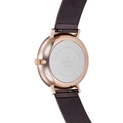 Obaku Vest Walnut Quartz MOP Women's Watch - V186LXVNMN