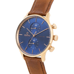 Obaku Gran-Amber Dual Time Men's Watch - V196GUVLRN