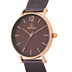 Obaku Mark Lille Walnut Quartz Women's Watch -  V197LXVNMN