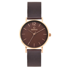 Obaku Mark Lille Walnut Quartz Women's Watch -  V197LXVNMN