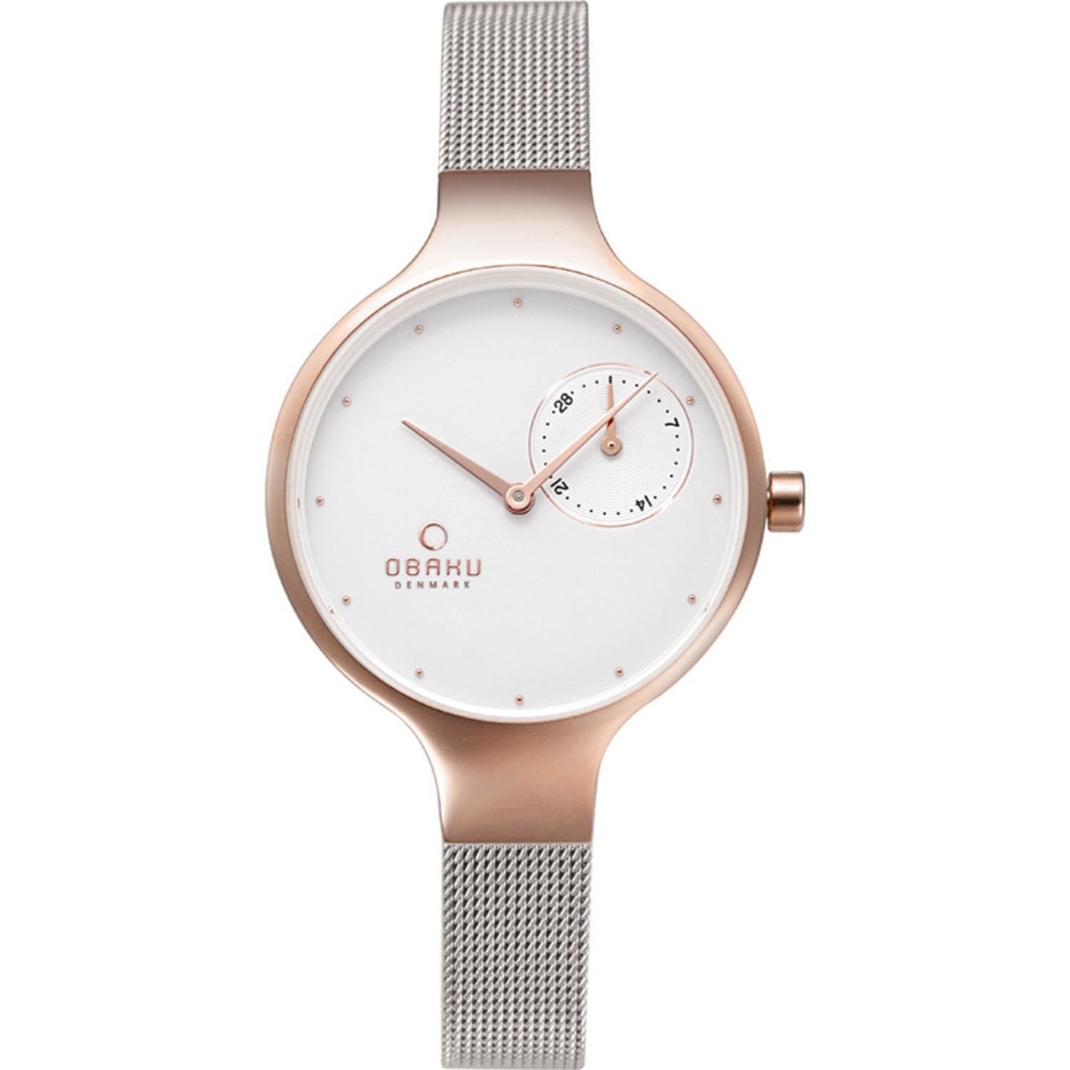 Obaku Eng Rose-Bi Quartz Women's Watch - V201LDVWMC