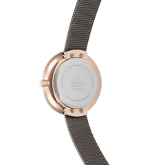 Obaku Lys Granite Solar Solar  Grey Round Dial Women's Watch -  V206LRVJMJ