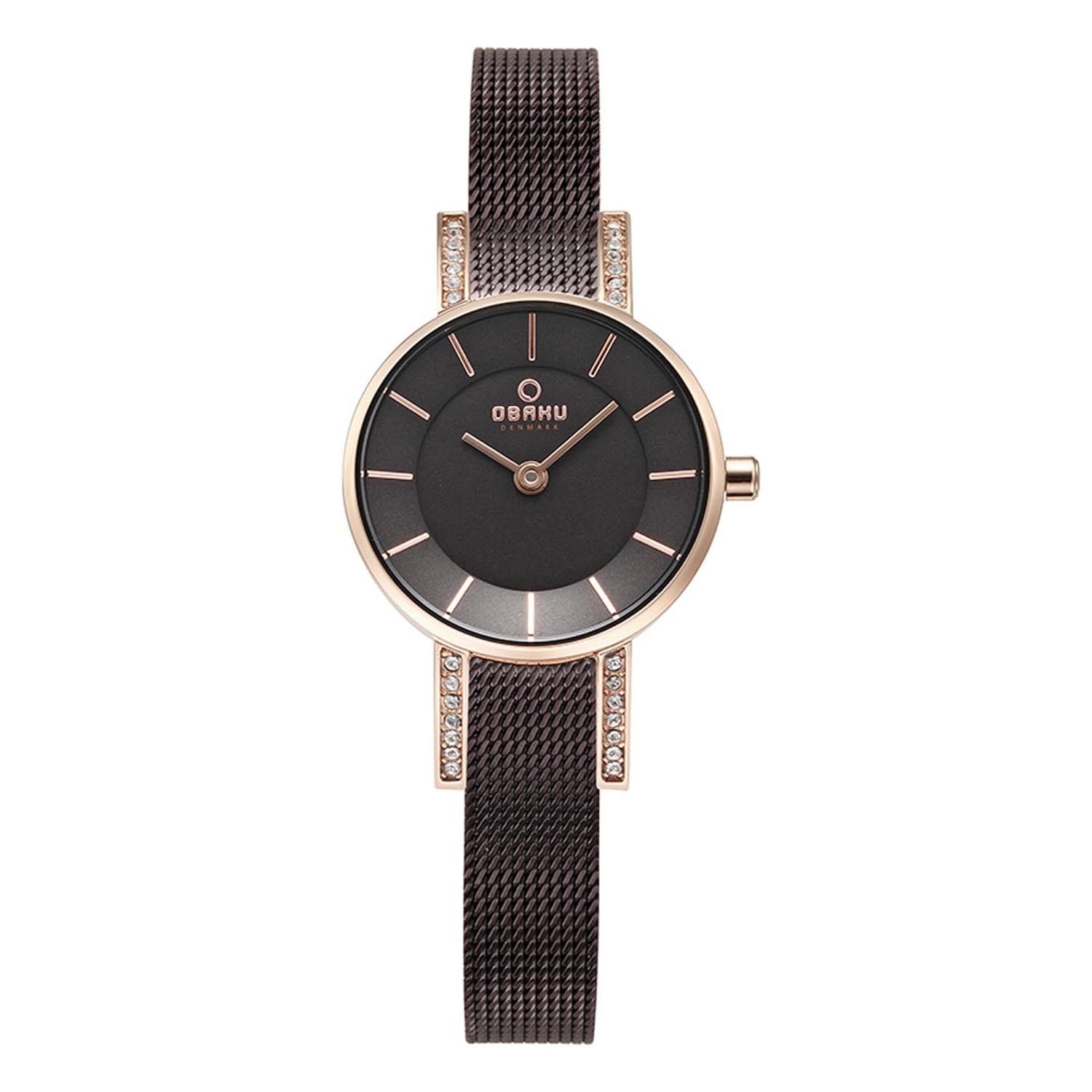 Obaku Lykke Walnut Quartz Women's Watch - V207LEVNMN