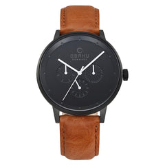 Obaku Venlig Tan Multifunction Men's Watch - V208GMBBRZ