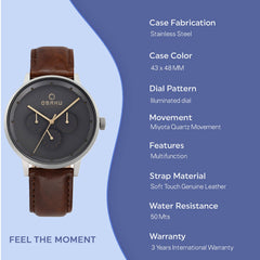 Obaku Venlig Cloud Multifunction Men's Watch -  V208GMCJRN