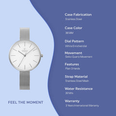 Obaku Viol Steel Quartz Women's Watch - V211LXCIMC