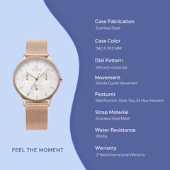 Obaku Lind Rose Multifunction Women's Watch - V212LMVIMV
