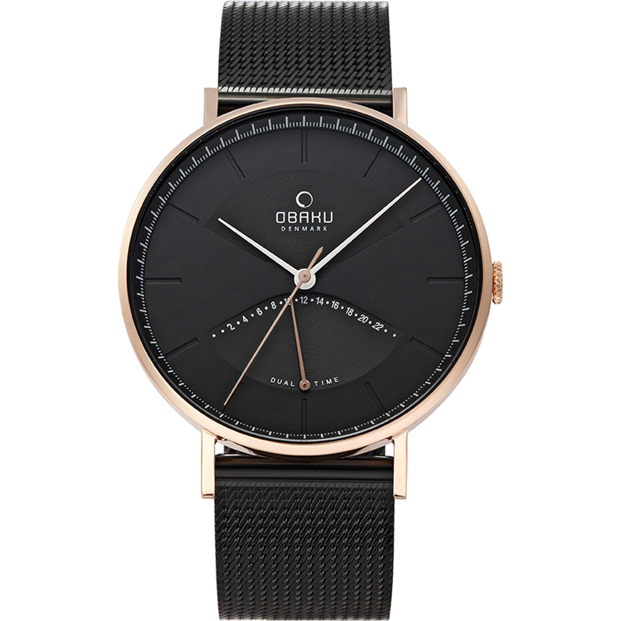 Obaku Elm Night Dual Time Men's Watch - V213GUVBMB