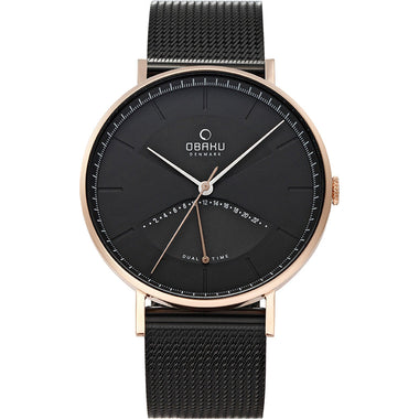 Obaku Elm Night Dual Time Men's Watch - V213GUVBMB