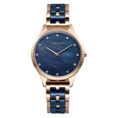 Obaku Fin Sunset Quartz MOP Women's Watch - V217LXVLSL