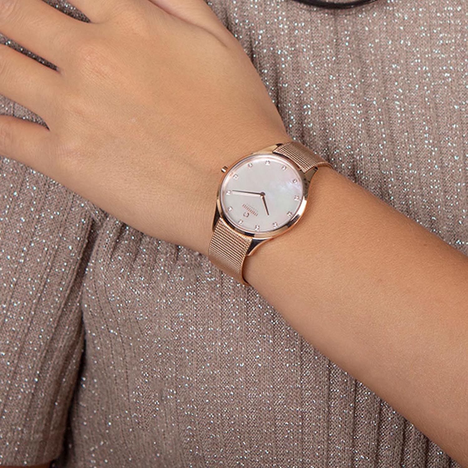 Obaku Fin Rose Quartz MOP Women's Watch - V217LXVWMV