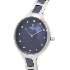 Obaku Iris Bluesteel Quartz MOP Women's Watch - V218LXCLSL