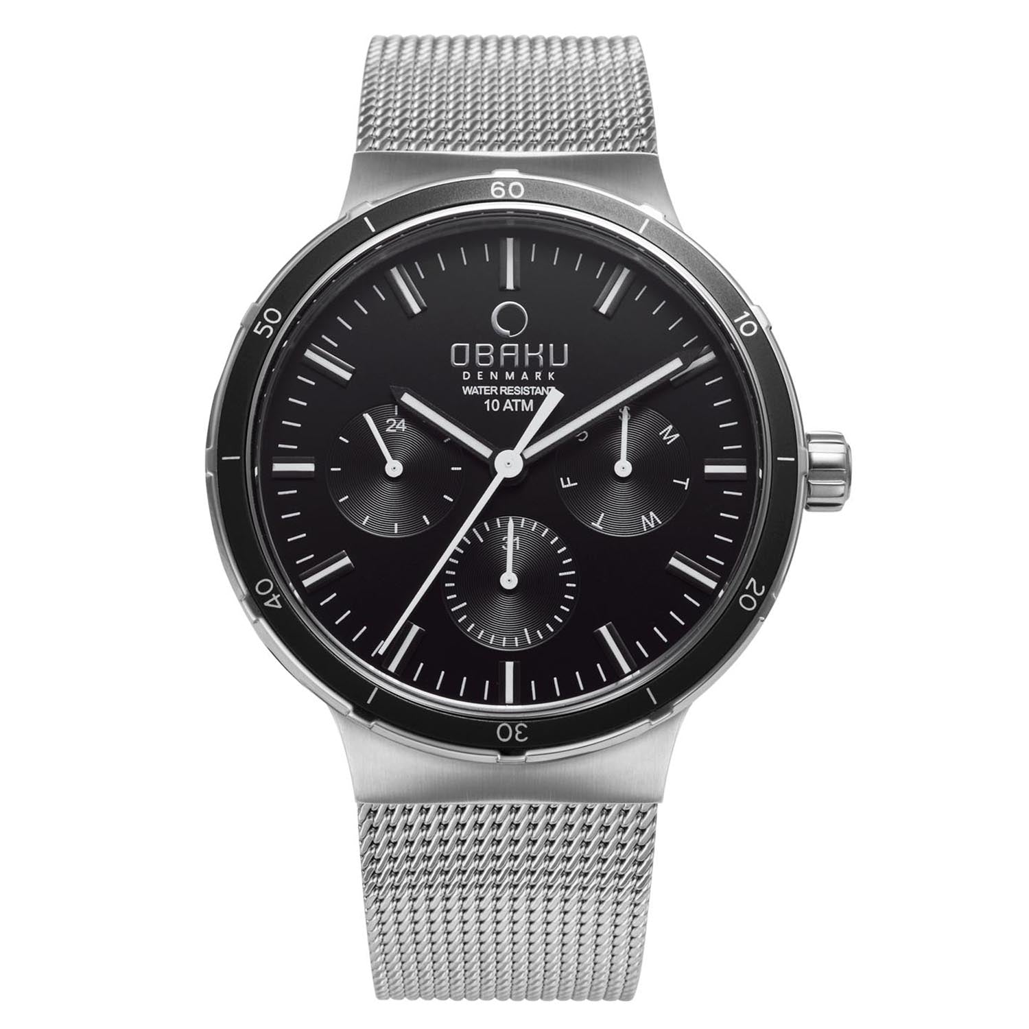 Obaku Dyb Onyx Multifunction Men's Watch - V220GMCBMC