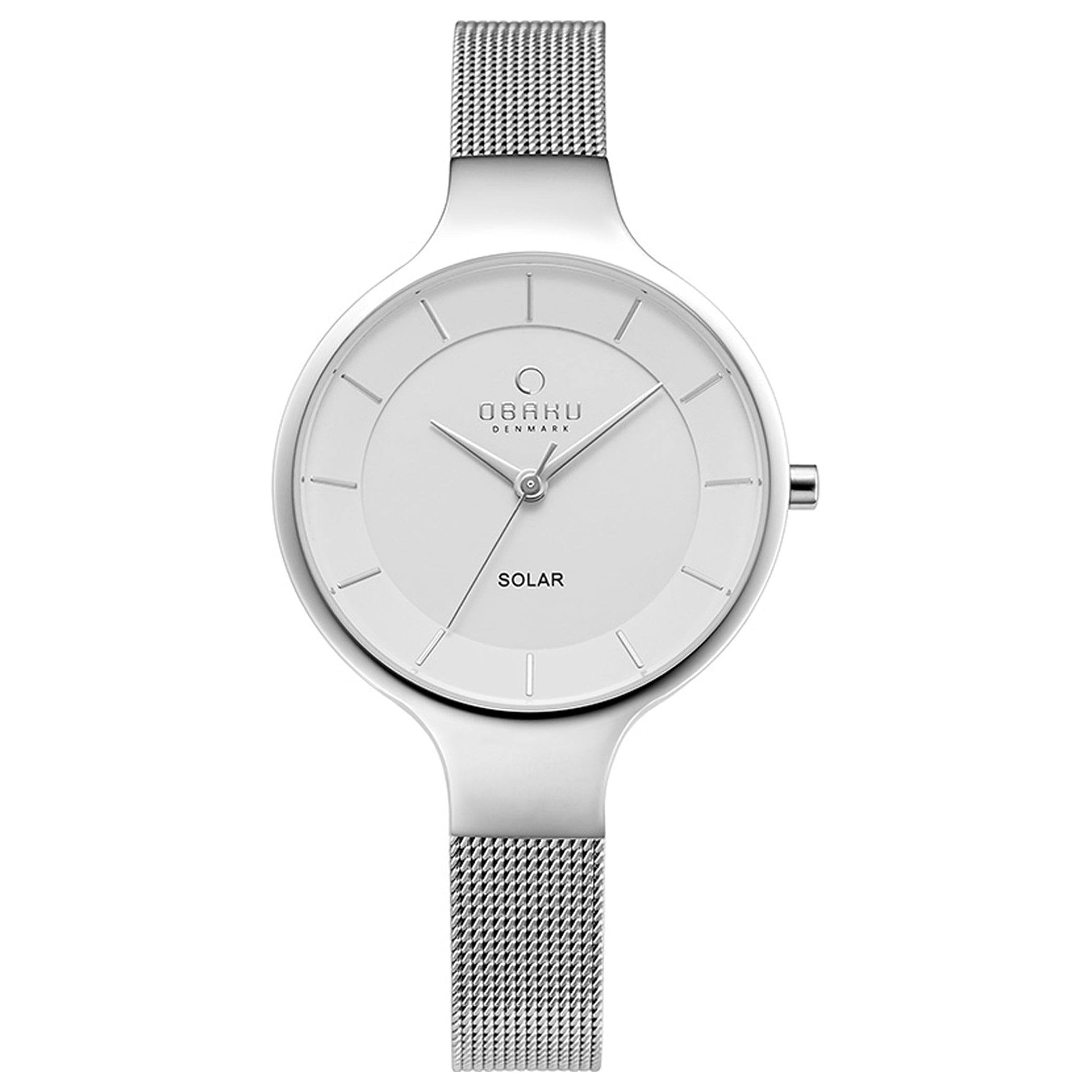 Obaku Gry Steel Solar Quartz Women's Watch - V221LRCWMC