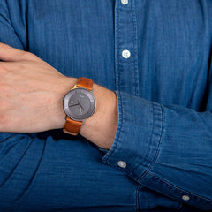 Obaku Nordlys Camel Solar Quartz Men's Watch - V222GRCJRZ