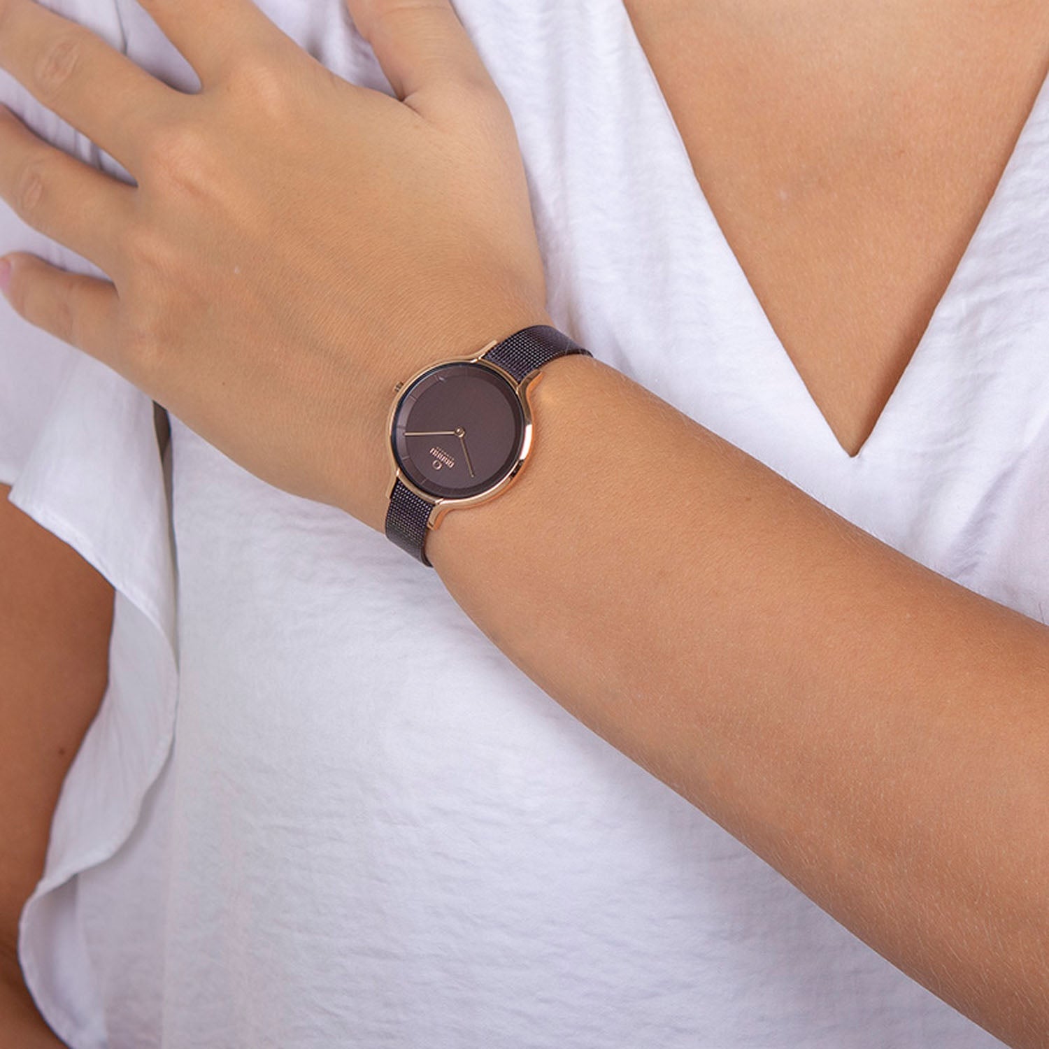 Obaku Kyst-Walnut Quartz Women's Watch - V228LXVNMN