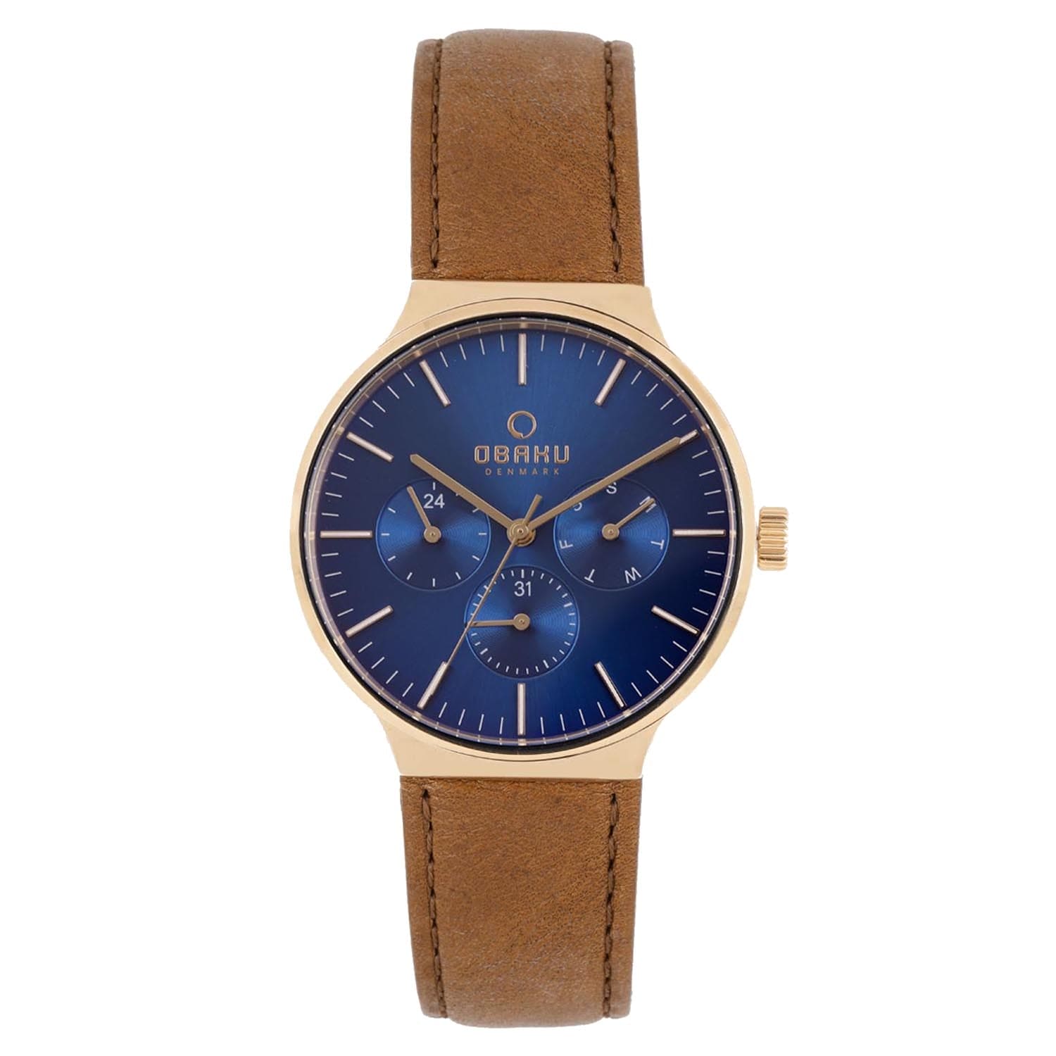 Obaku Mos-Amber Multifunction Men's Watch - V229GMVLRN