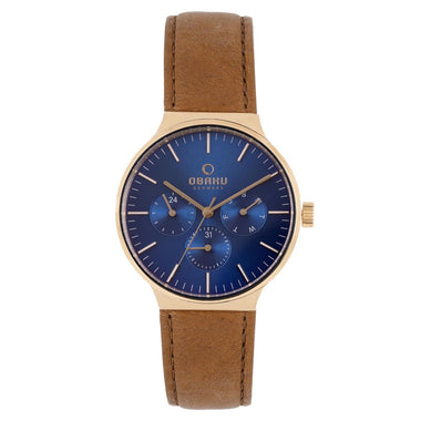 Obaku Mos-Amber Multifunction Men's Watch - V229GMVLRN