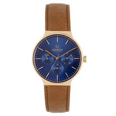 Obaku Mos-Amber Multifunction Men's Watch - V229GMVLRN