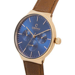 Obaku Mos-Amber Multifunction Men's Watch - V229GMVLRN