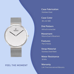 Obaku Papir-Steel Quartz Men's Watch - V230GXCWMC