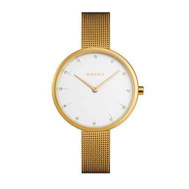 Obaku Notat-Gold Quartz Women's Watch - V233LXGIMG