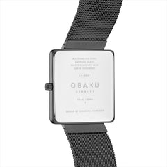 Obaku Kvadrat-Black Quartz Women's Watch - V236LXBBMB