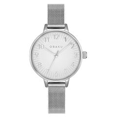 Obaku Syren-Steel Quartz Women's Watch - V237LXCIMC-EJEIS