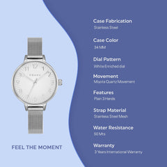 Obaku Syren-Steel Quartz Women's Watch - V237LXCIMC-EJEIS