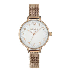 Obaku Syren-Rose Quartz Women's Watch - V237LXVIMV-EJBVS