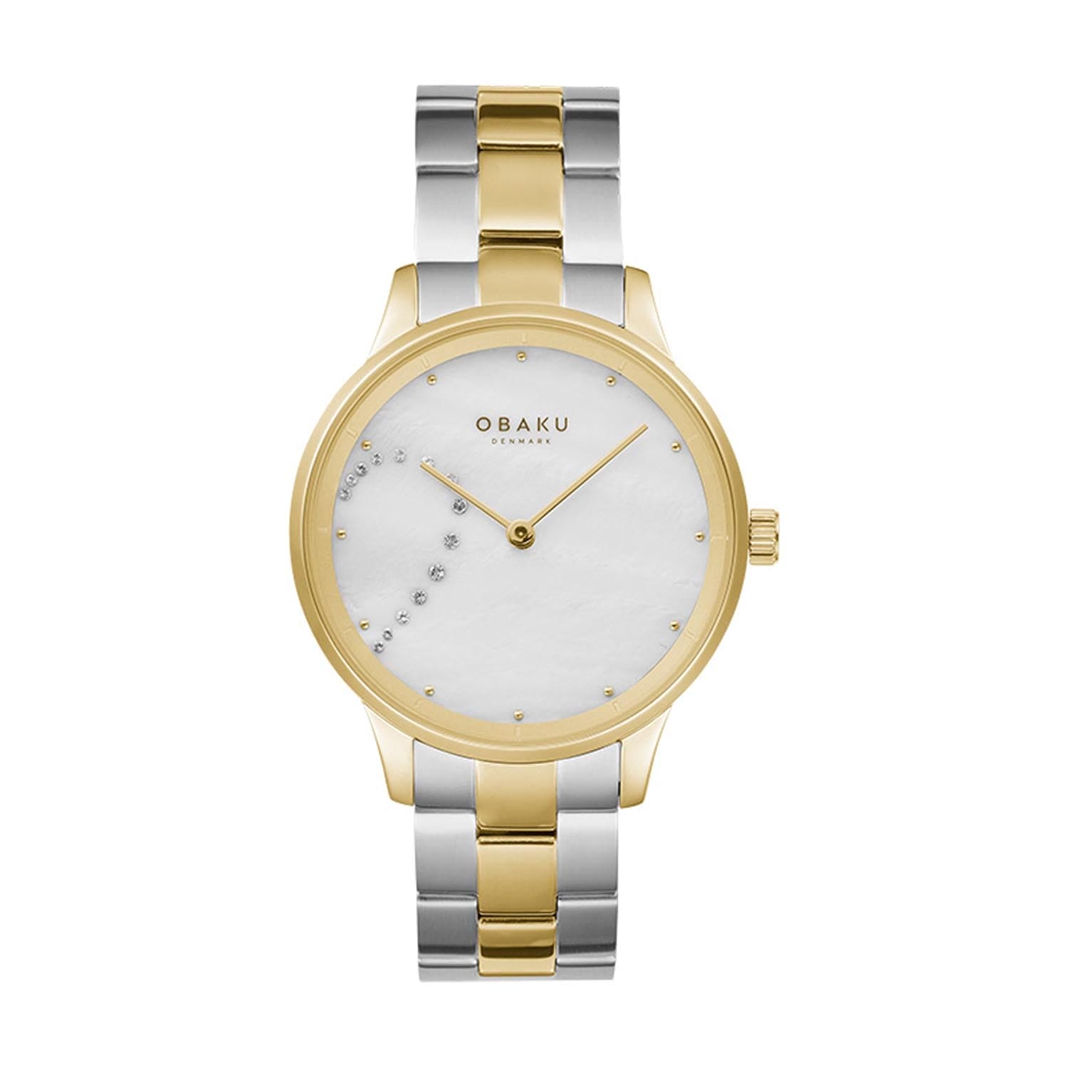 Obaku Lyng Crystal Quartz MOP Men's Watch - V247GHGWSF